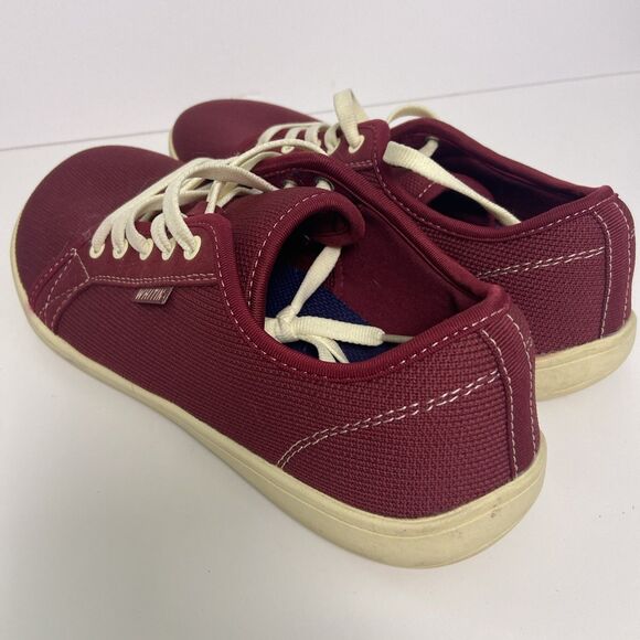 WHITIN Minimalist Red Canvas Sneakers with White Soles and Laces Sz 11 EU 45 - Picture 7 of 8